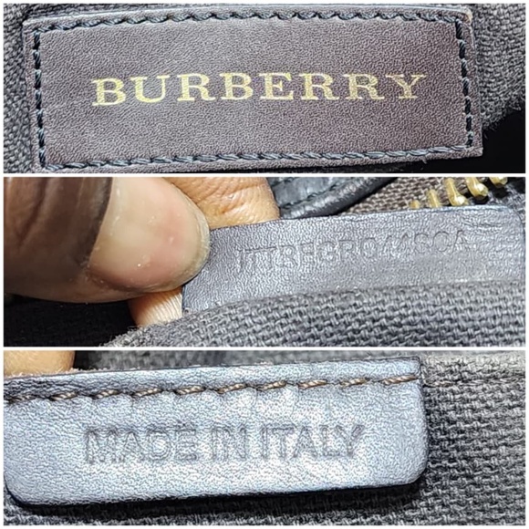 Authentic Burberry Haymarket Check Portrait Minford Tote Bag Beige/Chocolate Bro - Picture 10 of 16